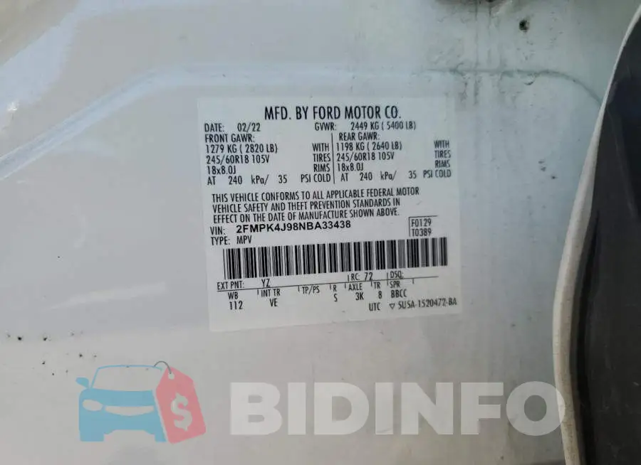 2FMPK4J98NBA33438 Photo# 13