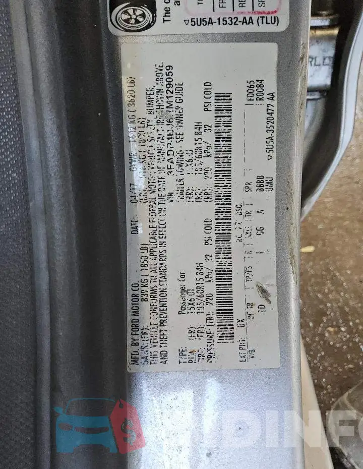 3FADP4BJ6HM129059 Photo# 12