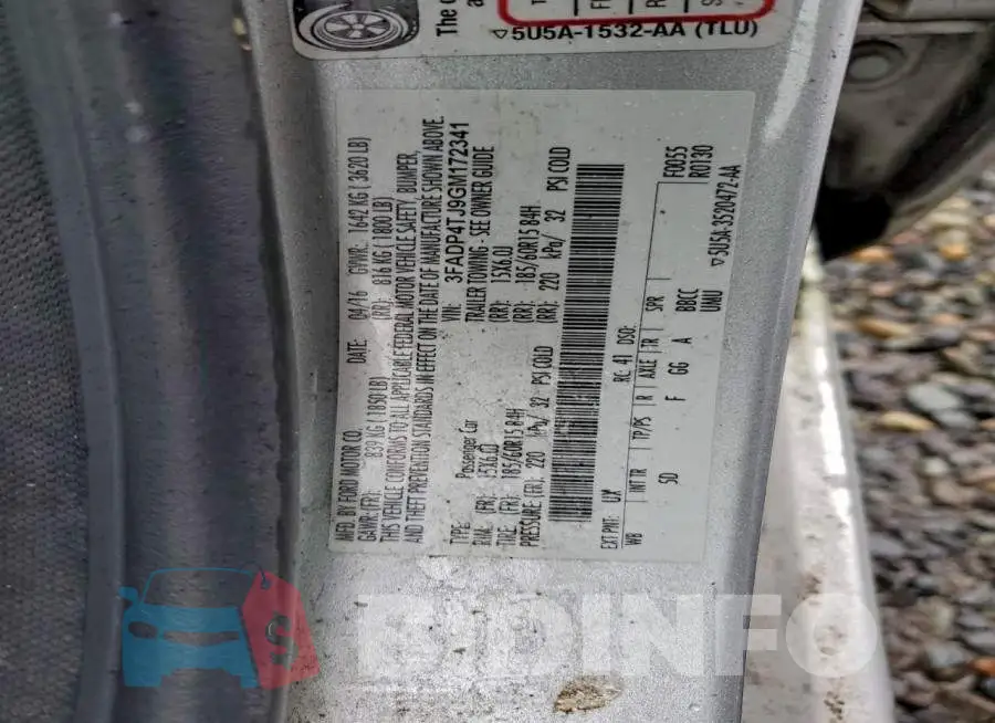 3FADP4TJ9GM172341 Photo# 12