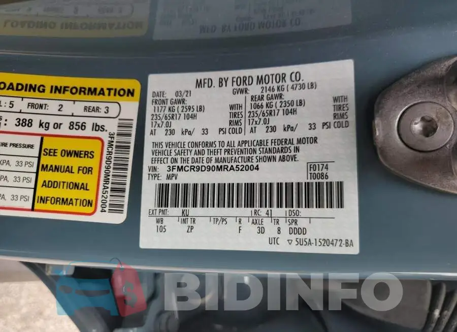 3FMCR9D90MRA52004 Photo# 13
