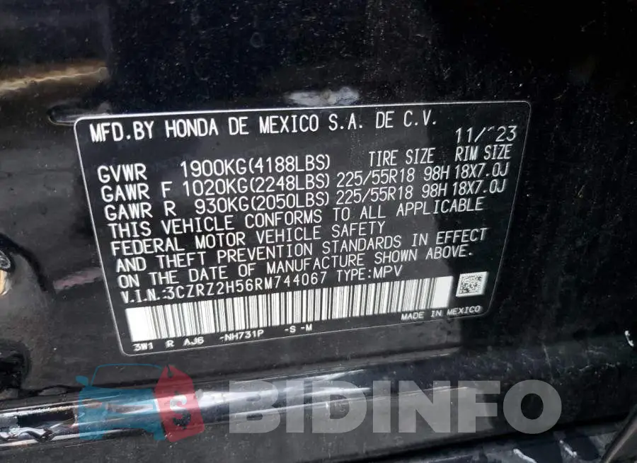 3CZRZ2H56RM744067 Photo# 14