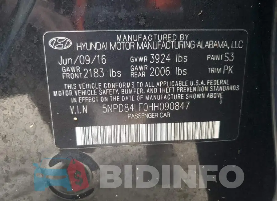 5NPD84LF0HH090847 Photo# 13