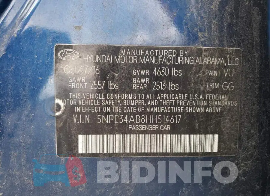 5NPE34AB8HH514617 Photo# 12