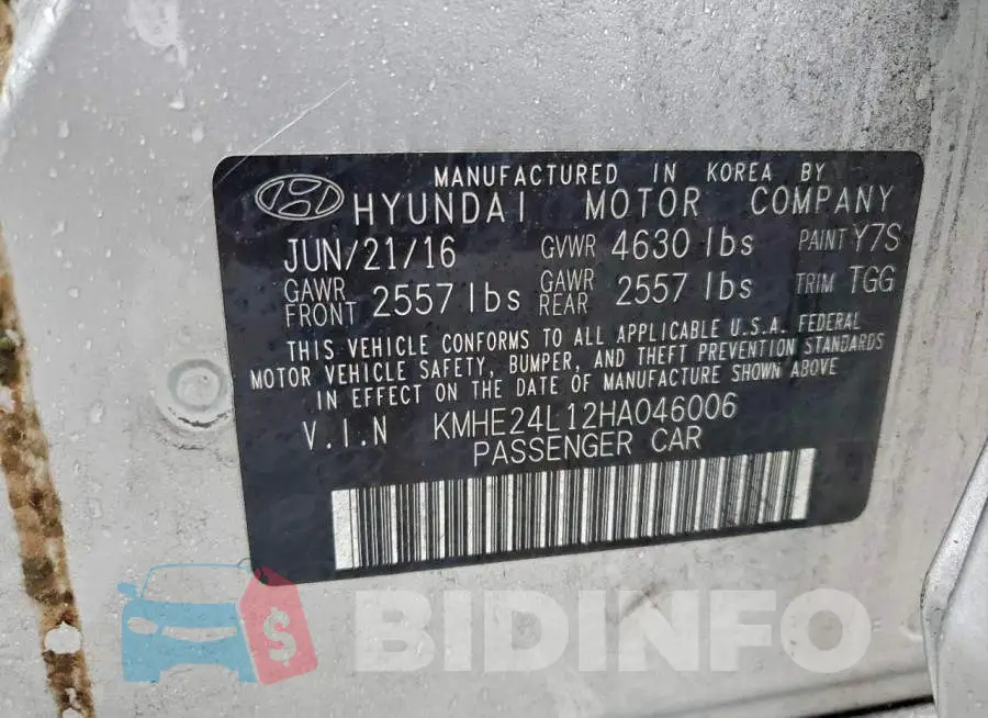 KMHE24L12HA046006 Photo# 12