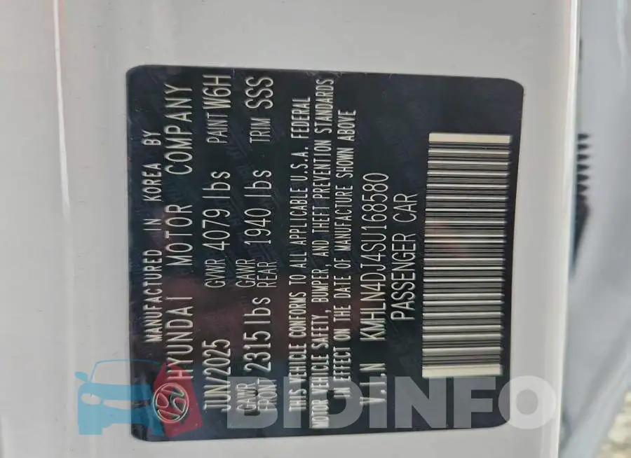 KMHLN4DJ4SU168580 Photo# 12