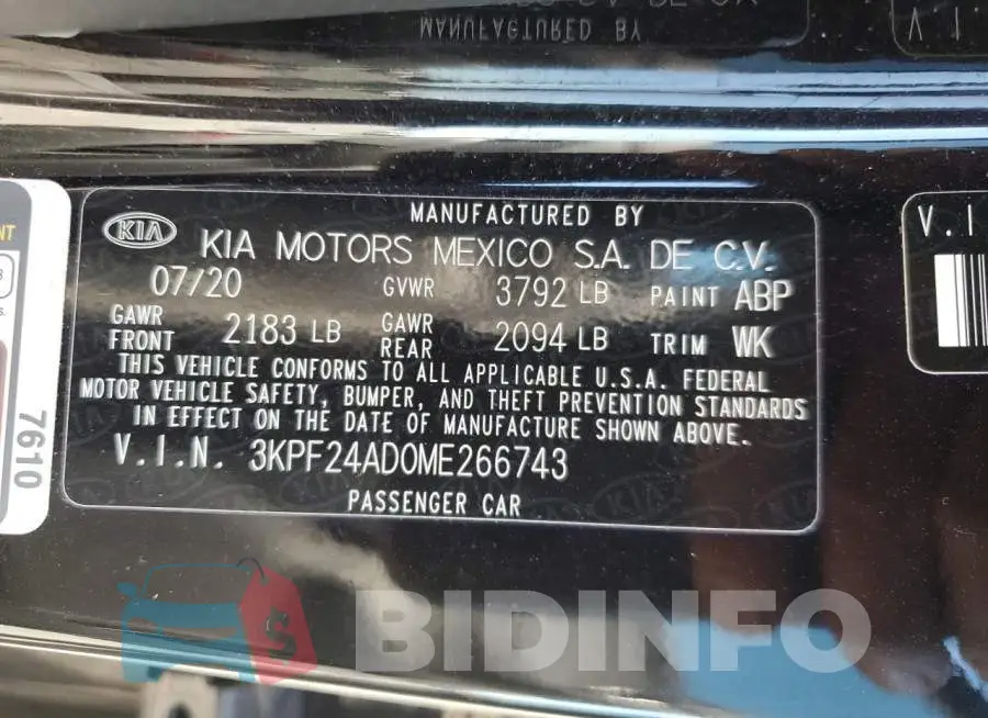 3KPF24AD0ME266743 Photo# 13