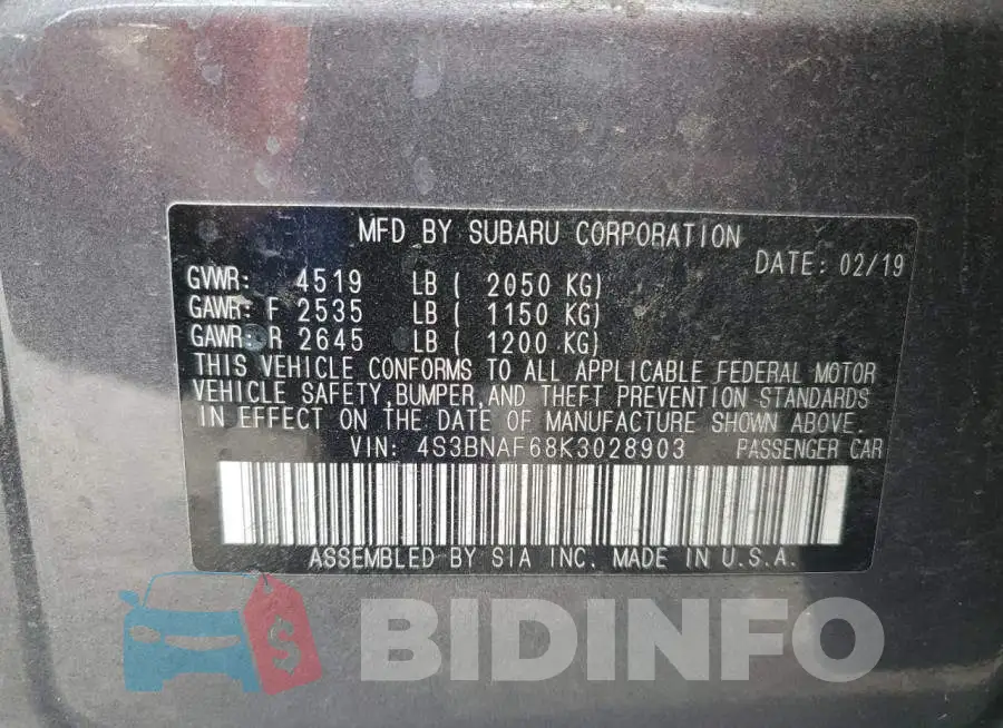 4S3BNAF68K3028903 Photo# 12