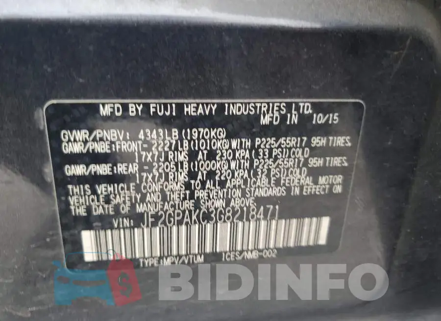 JF2GPAKC3G8218471 Photo# 12