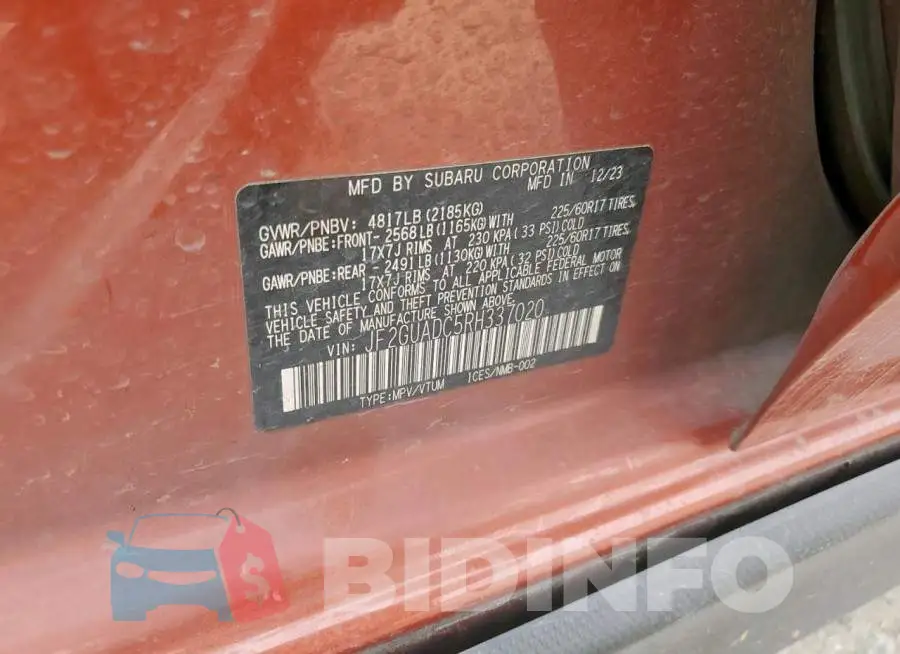 JF2GUADC5RH337020 Photo# 12