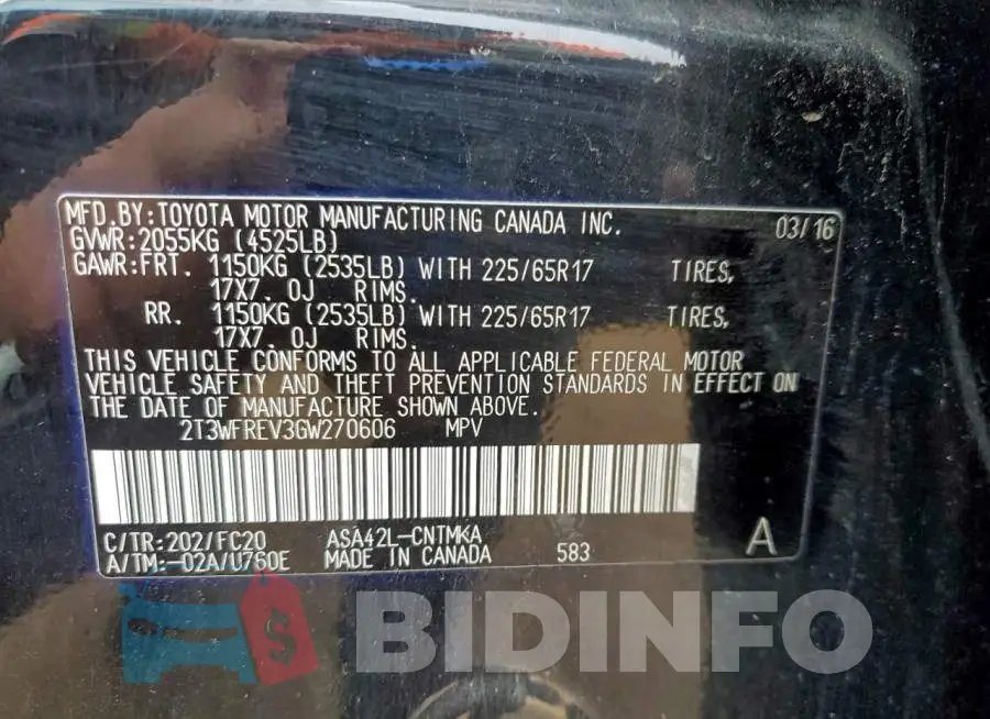 2T3WFREV3GW270606 Photo# 13