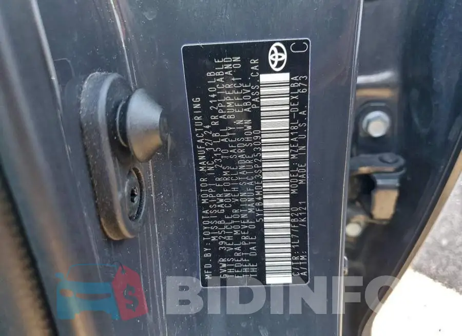 5YFB4MDE3SP253090 Photo# 13