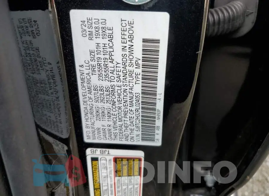 5J8TC2H32RL024053 Photo# 13