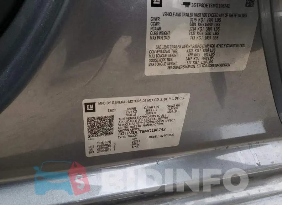 3GTP8DET8MG196742 Photo# 13