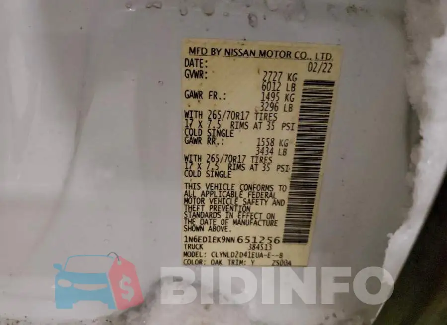 1N6ED1EK9NN651256 Photo# 12