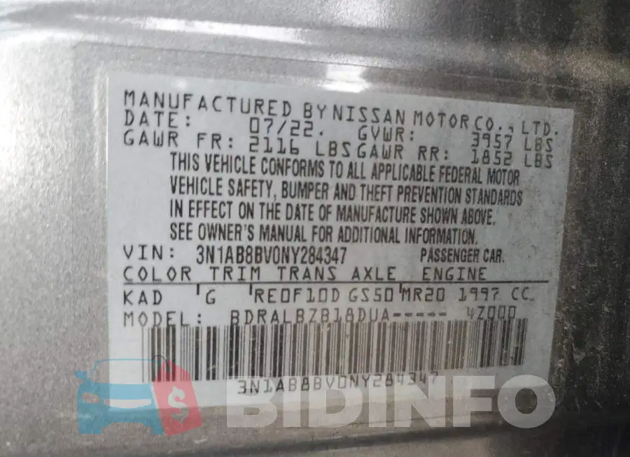 3N1AB8BV0NY284347 Photo# 12