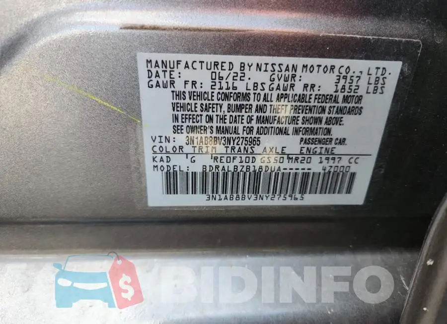 3N1AB8BV3NY275965 Photo# 12