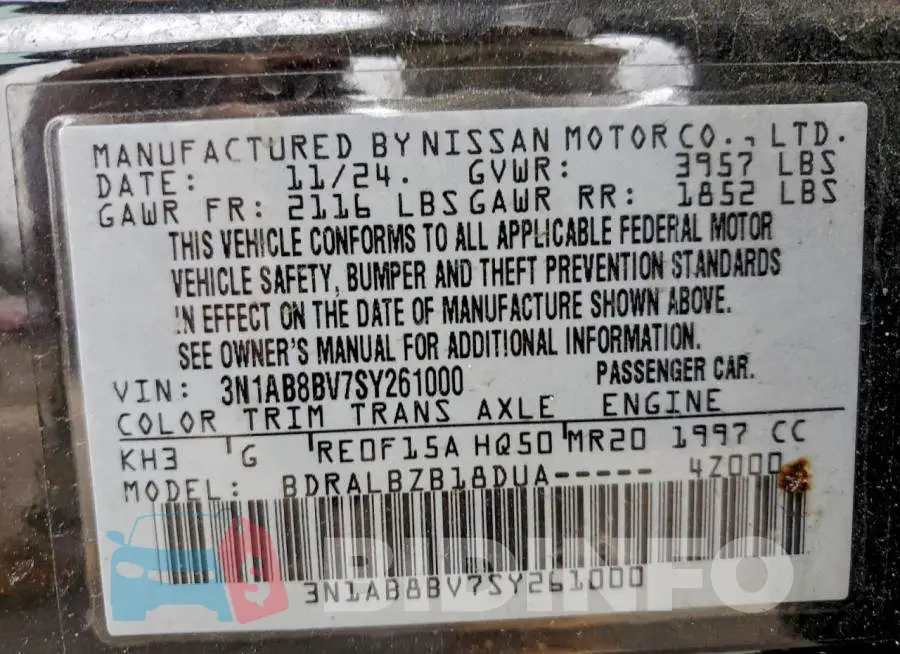 3N1AB8BV7SY261000 Photo# 12
