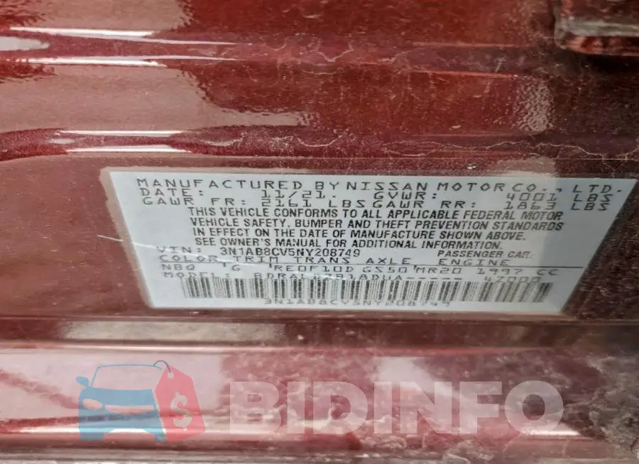 3N1AB8CV5NY208749 Photo# 13