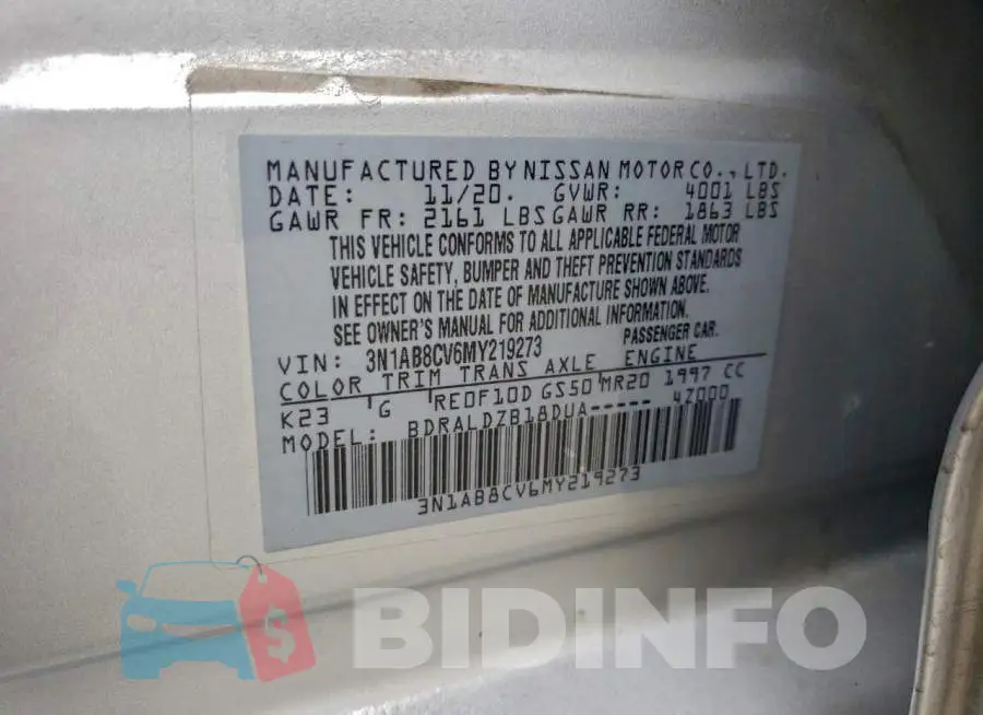 3N1AB8CV6MY219273 Photo# 12