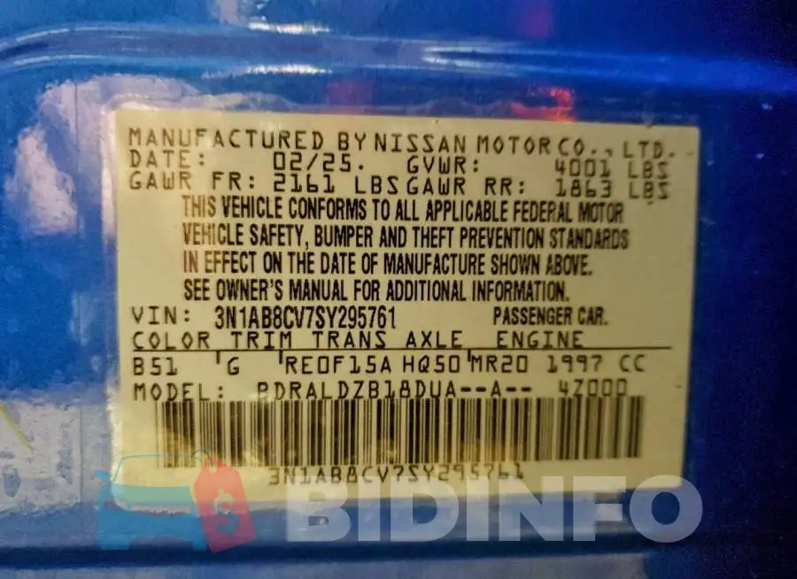 3N1AB8CV7SY295761 Photo# 12