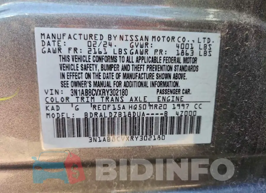 3N1AB8CVXRY302180 Photo# 13