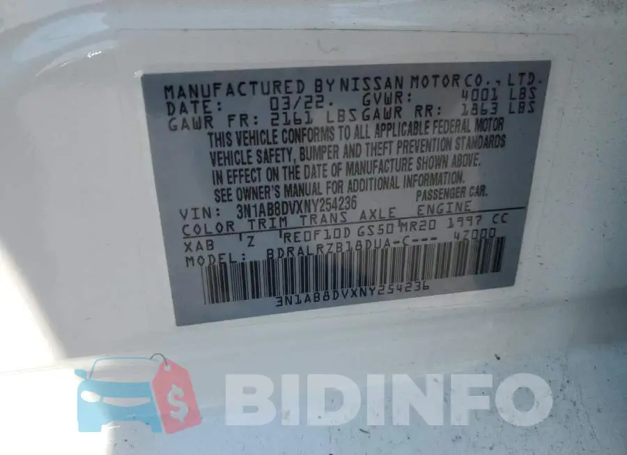 3N1AB8DVXNY254236 Photo# 12