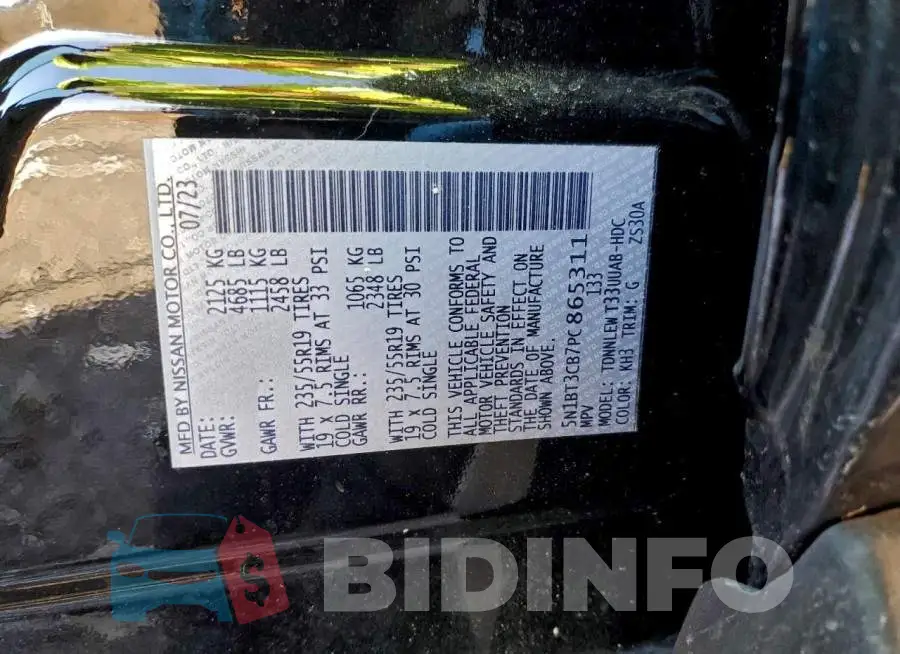 5N1BT3CB7PC865311 Photo# 13