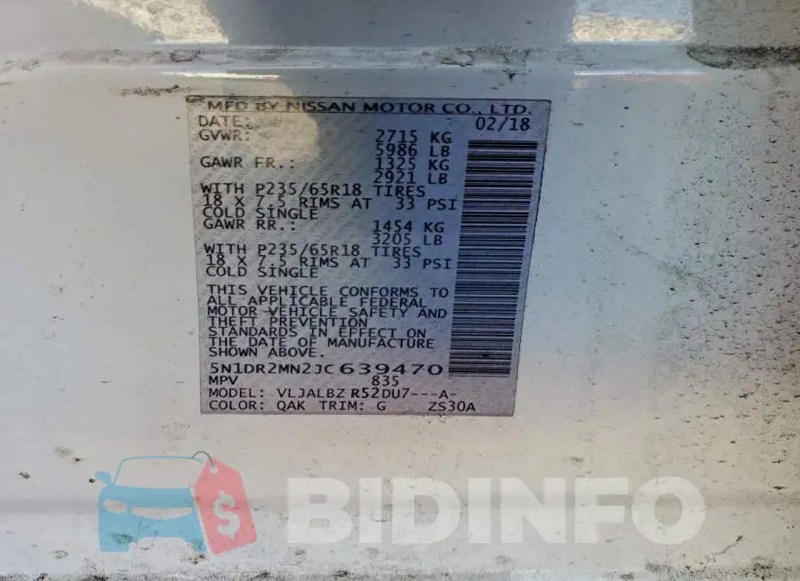 5N1DR2MN2JC639470 Photo# 13