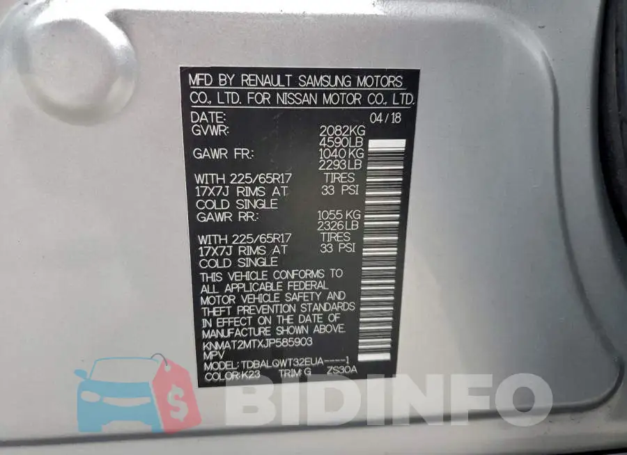 KNMAT2MTXJP585903 Photo# 13