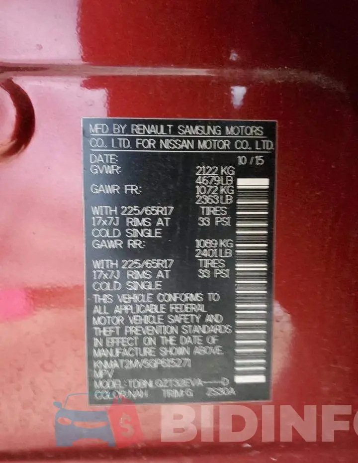 KNMAT2MV5GP615271 Photo# 14