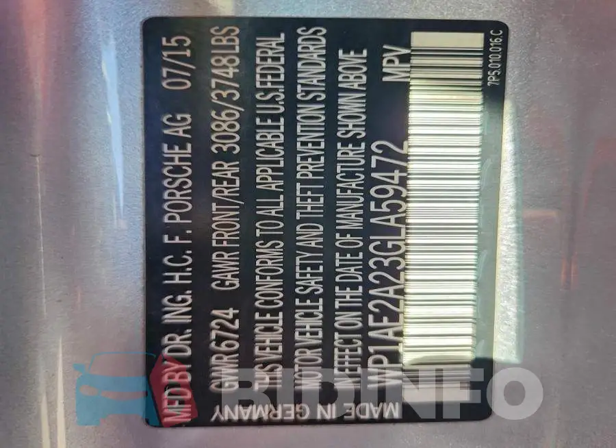 WP1AE2A23GLA59472 Photo# 12