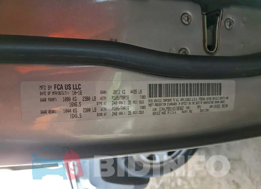 1C4NJPBB1HD158362 Photo# 12
