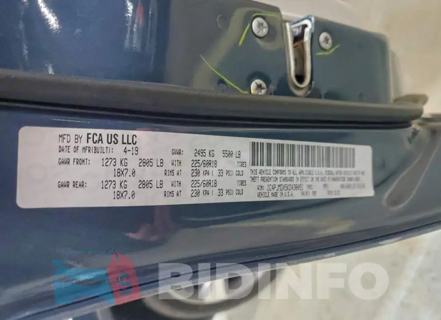 1C4PJMDX5KD438051 Photo# 13