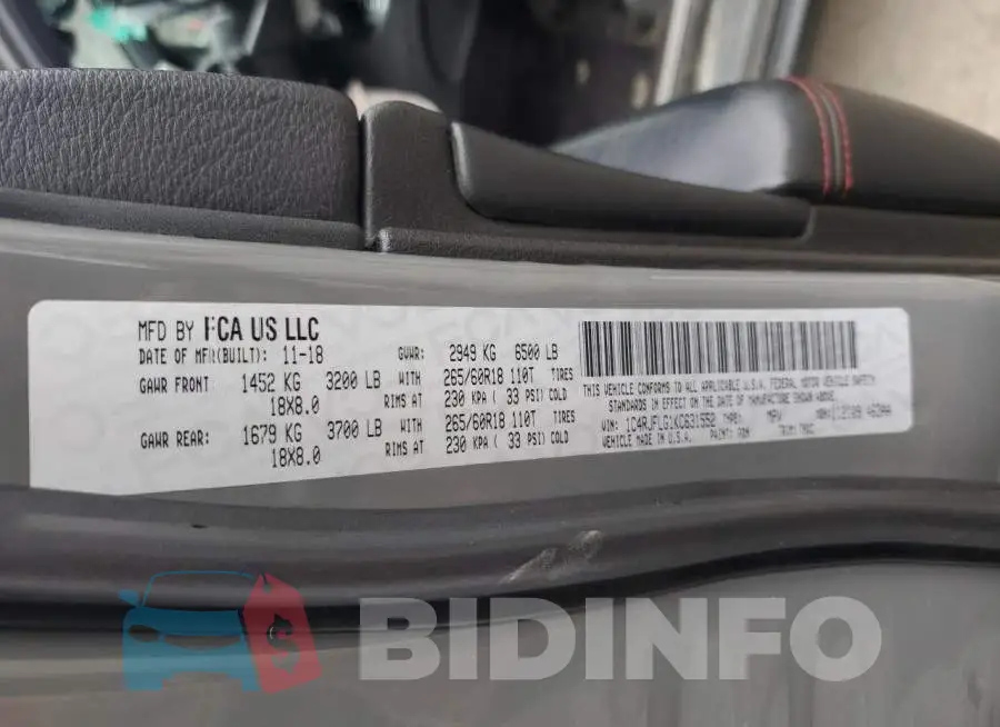 1C4RJFLG1KC631552 Photo# 13
