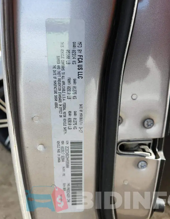 2C3CDXBG3HH595880 Photo# 13