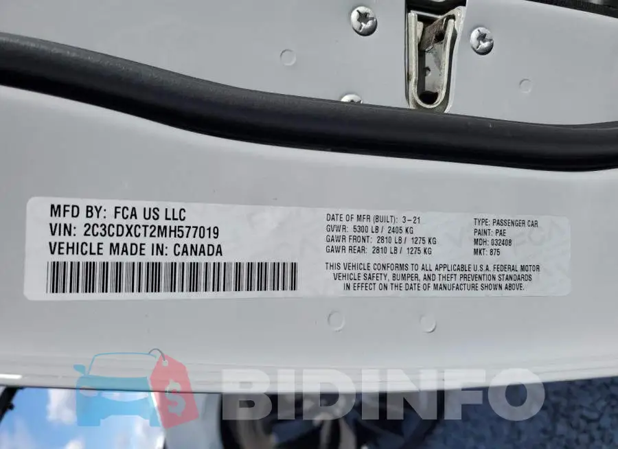 2C3CDXCT2MH577019 Photo# 12