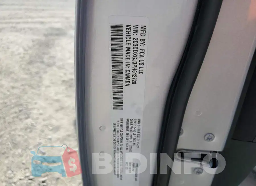 2C3CDXGJ3PH612728 Photo# 13