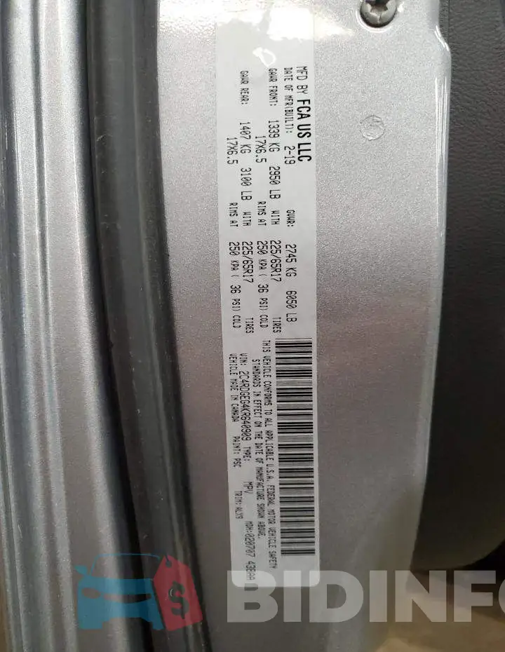 2C4RDGEG4KR640909 Photo# 14