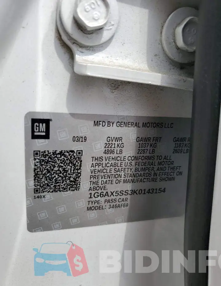 1G6AX5SS3K0143154 Photo# 12