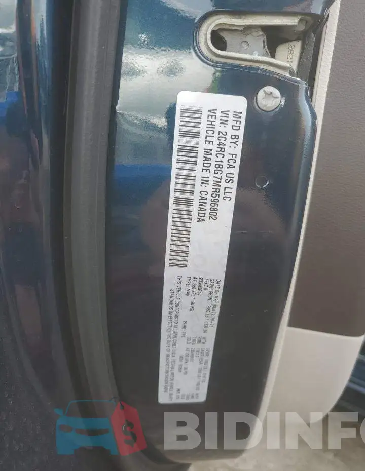2C4RC1BG7MR596802 Photo# 13