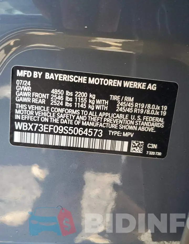 WBX73EF09S5064573 Photo# 12