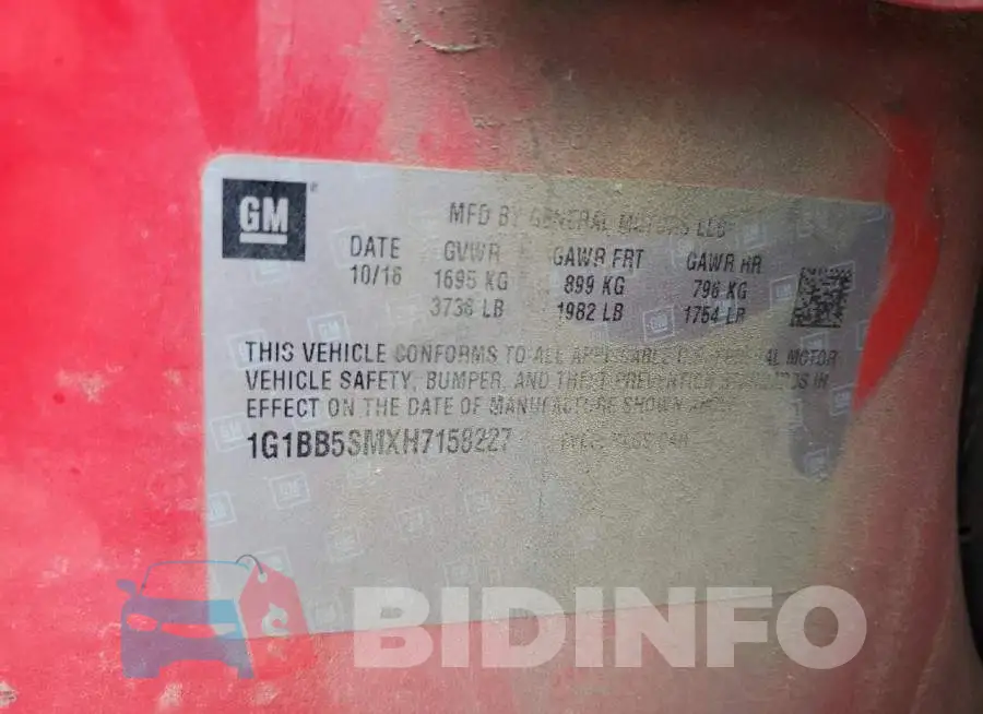 1G1BB5SMXH7158227 Photo# 12
