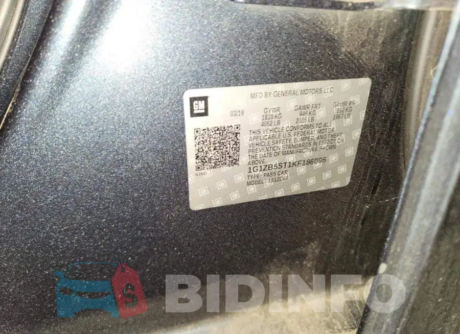 1G1ZB5ST1KF186095 Photo# 12