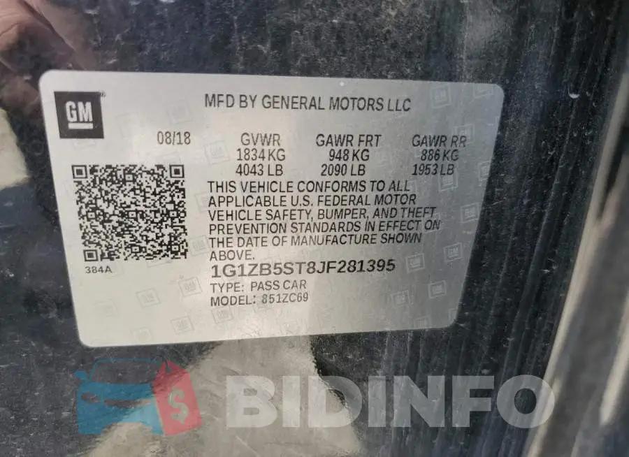 1G1ZB5ST8JF281395 Photo# 12