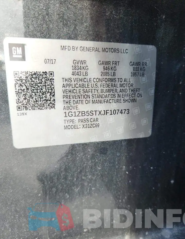 1G1ZB5STXJF107473 Photo# 12