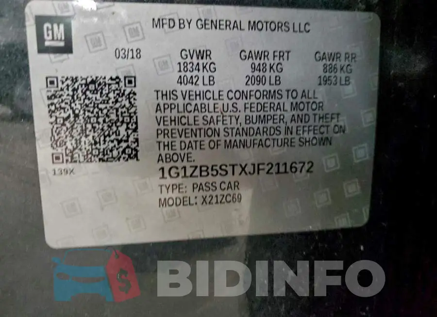 1G1ZB5STXJF211672 Photo# 12