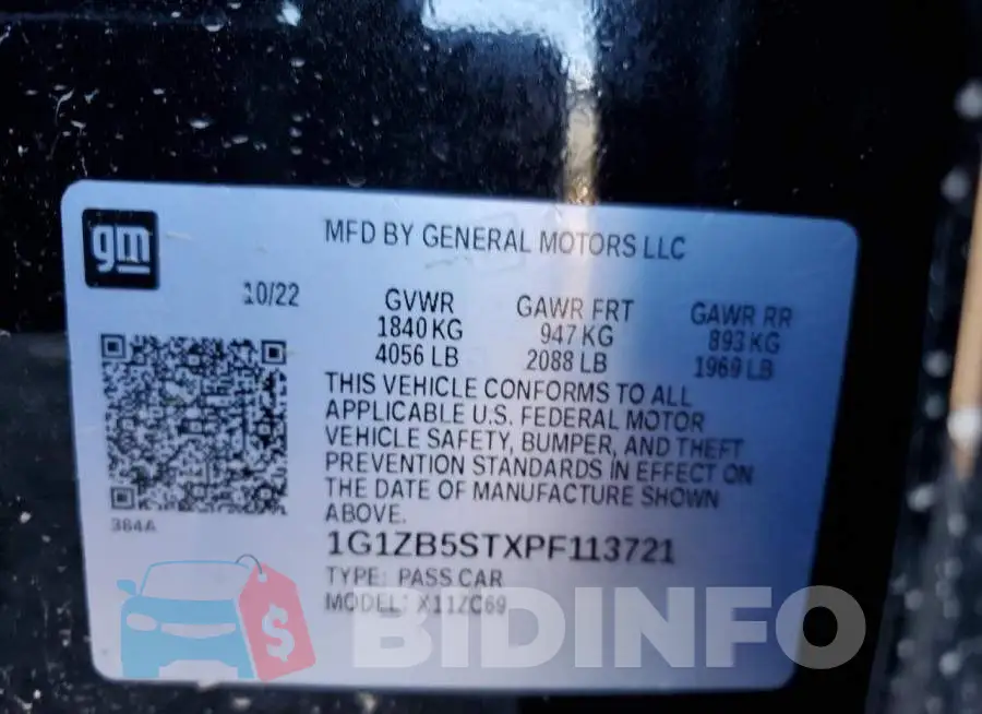 1G1ZB5STXPF113721 Photo# 12