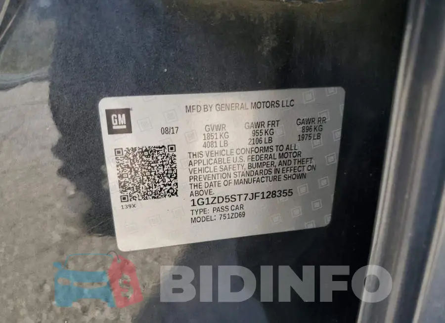 1G1ZD5ST7JF128355 Photo# 12