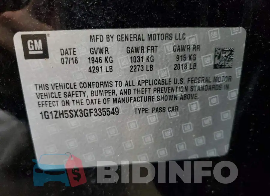 1G1ZH5SX3GF335549 Photo# 13
