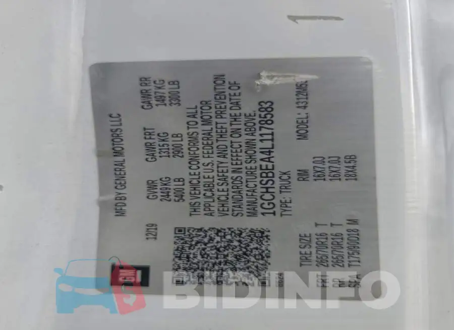 1GCHSBEA4L1178583 Photo# 12